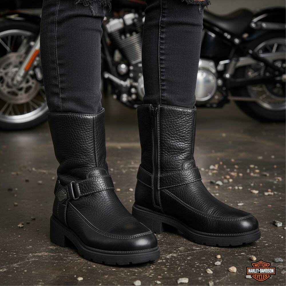 Harley-Davidson Leather Riding Boots - Women’s 6.5 - Y2K Era